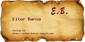 Eiter Barna névjegykártya
